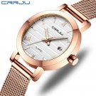 2176 white_Women Watch  Bracelet Japan Quartz Movement Simple Waterproof Rose Gold Stainless Steel M