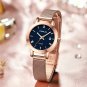 2176 white_Women Watch Bracelet Japan Quartz Movement Simple Waterproof Rose Gold Stainless Steel M