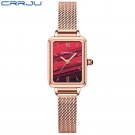 red_Women Green Watches  Casual Ladies Daily Dress Mesh Wristwatch Minimalist Popular Waterproof Qua