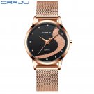rose black_Women Watch  Luxury Rhinestone Watches Casual Waterproof Quartz Ladies Dress Galaxy Mesh 