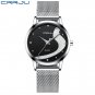 silver black_Women Watch  Luxury Rhinestone Watches Casual Waterproof Quartz Ladies Dress Galaxy Mes