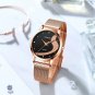 silver black BOX_Women Watch Luxury Rhinestone Watches Casual Waterproof Quartz Ladies Dress Galaxy