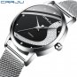 rose black_Woman Watch Minimalist Silver Watches Casual Waterproof Quartz Ladies Dress Stainless St