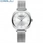 silver white_Woman Watch   Watch for Women Casual Waterproof Quartz Ladies Dress Watches Girl Mesh B