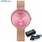 Rose Pink BOX_Top    Women Watch Stylish Simple Ladies Daily Dress Mesh Wristwatch Wasterproof Quart