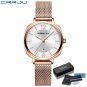 BK RS BK BOX_Luxury watches for women Rose Gold Ladies Wristwatch Stainless Steel Female Calendar Q