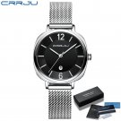 silver black BOX_Luxury watches for women  Rose Gold Ladies Wristwatch Stainless Steel Female Calend