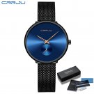 Black Blue BOX_Women Watch Luxury  Casual Silm Watch Ladies Dress Mesh Wristwatch Minimalist Waterpr