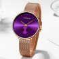 Rose Pink BOX_Women Watch Luxury  Casual Silm Watch Ladies Dress Mesh Wristwatch Minimalist Waterpro