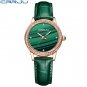 green_Ladies' Watch  Sport Diamond Watches Pink Dress Simple Leather Bracelet Waterproof Quartz Watc