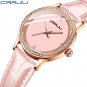 red BOX_Ladies' Watch Sport Diamond Watches Pink Dress Simple Leather Bracelet Waterproof Quartz Wa