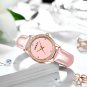 red BOX_Ladies' Watch Sport Diamond Watches Pink Dress Simple Leather Bracelet Waterproof Quartz Wa