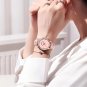 red BOX_Ladies' Watch Sport Diamond Watches Pink Dress Simple Leather Bracelet Waterproof Quartz Wa