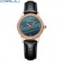 blue_Ladies Watches  Luxury Elegant Japan Movement Wristwatch Sport Leather Women Clock   Feminino
