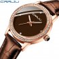 green_Ladies Watches  Luxury Elegant Japan Movement Wristwatch Sport Leather Women Clock   Feminino