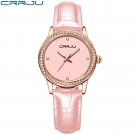 pink_Ladies Watches  Luxury Elegant Japan Movement Wristwatch Sport Leather Women Clock   Feminino