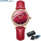 red BOX_Ladies Watches  Luxury Elegant Japan Movement Wristwatch Sport Leather Women Clock   Feminin