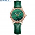 green_Women Watches  Luxury Wrist watch   feminino Clock for Women Leather Ladies Quartz Ladies Wris
