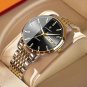 832 GD BK S_Luxury Men Watch Waterproof Luminous Stainless Steel Watches Sport Quartz Clock Mens Dat