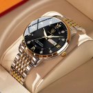 836 GD BK S_Luxury Men Watch Waterproof Luminous Stainless Steel Watches Sport Quartz Clock Mens Dat