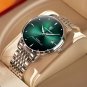 868 SL GN S_Luxury Men Watch Waterproof Luminous Stainless Steel Watches Sport Quartz Clock Mens Dat