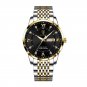 836 GD BK S_Men Watch Stainless Steel Top Quailty Luxury Push Button Hidden Clasp Waterproof Luminou