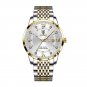 836 GD WH S_Men Watch Stainless Steel Top Quailty Luxury Push Button Hidden Clasp Waterproof Luminou