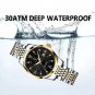 Gold Blue L_Women Watches Luxury Ladies Quartz Watch Waterproof Luminous Date Stainless Stain Wristw