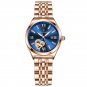 Blue_Women Watches Rose Gold Stainless Stain Steel Ladies Watch Waterproof Quarzt Wristwatch Romatic