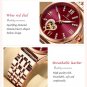 Red_Women Watches Rose Gold Stainless Stain Steel Ladies Watch Waterproof Quarzt Wristwatch Romatic