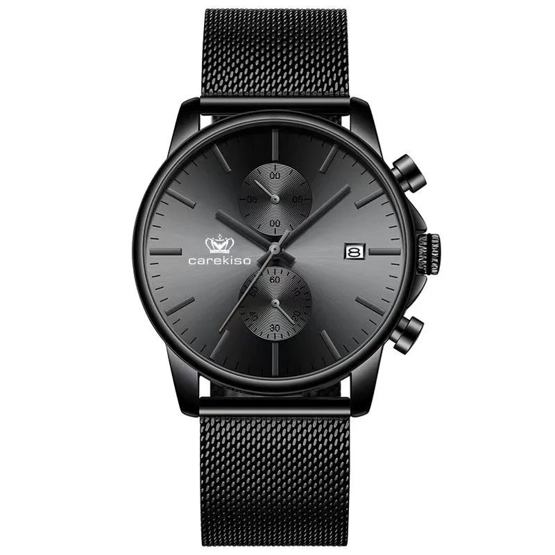 801 BK BK M_Watch   Men Watch Waterproof Luminous Date Sports Watches Luxury Quartz Man Wristwatch L