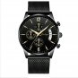 814 BK GD M_Watch   Men Watch Waterproof Luminous Date Sports Watches Luxury Quartz Man Wristwatch L