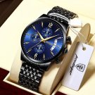 814 BU GD S_Watch   Men Watch Waterproof Luminous Date Sports Watches Luxury Quartz Man Wristwatch L