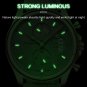 Rose Gold Black_Men Watch Chronograph Leather Quartz Watches Waterproof Luminous Luxury Casual Spor