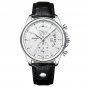 Silver White_Men Watch Chronograph Leather Quartz Watches Waterproof Luminous  Luxury Casual Sport M