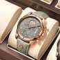 Silver White_Men Watch Chronograph Leather Quartz Watches Waterproof Luminous  Luxury Casual Sport M