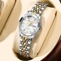 Gold Blue_Luxury Elegant Ladies Watch High Quality Casual Stainless Steel Luminous Waterproof Quartz