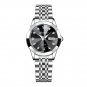 Silver Black_Luxury Elegant Ladies Watch High Quality Casual Stainless Steel Luminous Waterproof Qua