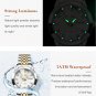 Silver Blue_Luxury Elegant Ladies Watch High Quality Casual Stainless Steel Luminous Waterproof Quar