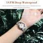 Silver White_Luxury Elegant Ladies Watch High Quality Casual Stainless Steel Luminous Waterproof Qua