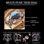 Black Leather_Men Watch Luxury Business Quartz Watches Stainless Stain Strap Sport Chronograph Men's