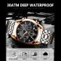 8169 All Black S_Men Watch Sport Chronograph Quartz Watches Luxury Full Steel Waterproof Luminous D