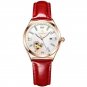 320 White Leather_Swiss Brand  2022 Women Watch Stainless Steel Mesh Rose Gold Luxury Waterproof Lum