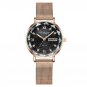 3012 RG BK M_Swiss Brand  Women Watch Stainless Steel Mesh Rose Gold Simple Waterproof Luminous Ladi