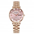 3012 RG PK S_Swiss Brand  Women Watch Stainless Steel Mesh Rose Gold Simple Waterproof Luminous Ladi