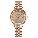 3012 RG RG S_Swiss Brand  Women Watch Stainless Steel Mesh Rose Gold Simple Waterproof Luminous Ladi