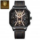 Black Gold L_Luxury Men Wristwatch High Quality Waterproof Chronograph Luminous Date Man Watches Lea