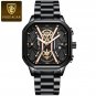 Black Gold S_Luxury Men Wristwatch High Quality Waterproof Chronograph Luminous Date Man Watches Lea