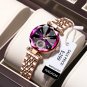Blue_Watch for Women Luxury Rose Gold Steel Quartz Wristwatches Waterproof Swiss Brand Ladies Watch