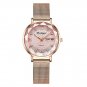 Pink Mesh_Women Watches Rose Gold Steel Quartz Watch Waterproof Luminous Week Date Swiss Brand Ladie